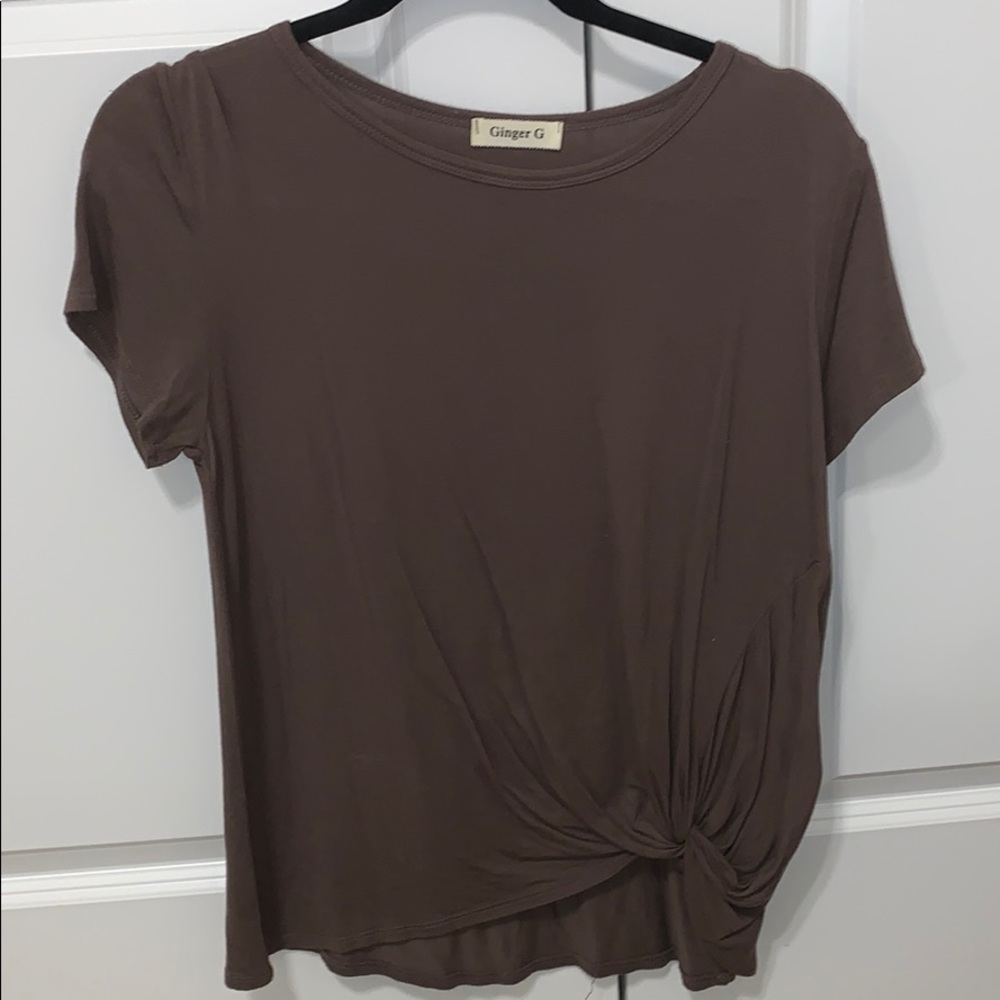 brown casual top